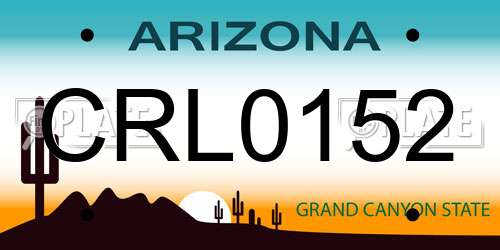 CRL0152 Arizona License Plate