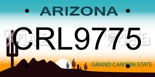 CRL9775 Arizona License Plate