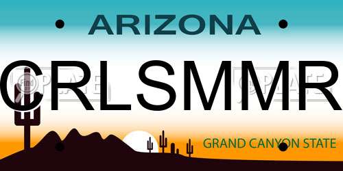 CRLSMMR Arizona License Plate