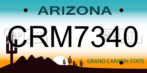 CRM7340 Arizona License Plate