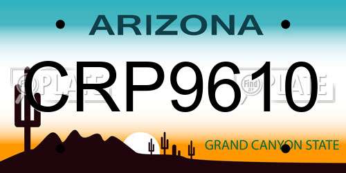 CRP9610 Arizona License Plate