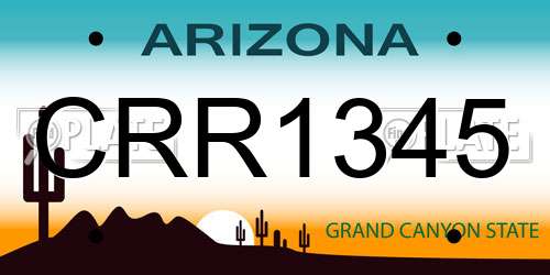 CRR1345 Arizona License Plate