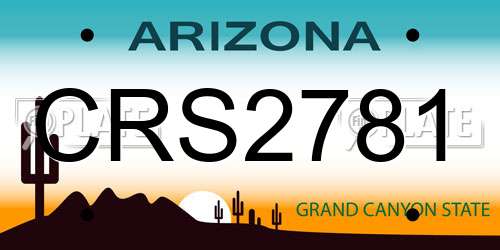CRS2781 Arizona License Plate