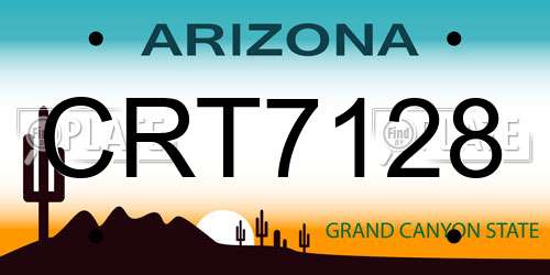 CRT7128 Arizona License Plate