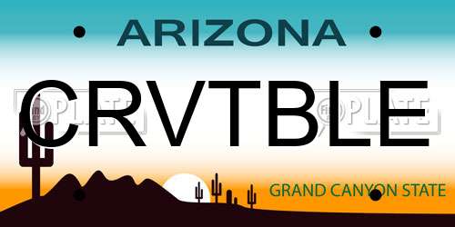 CRVTBLE Arizona License Plate
