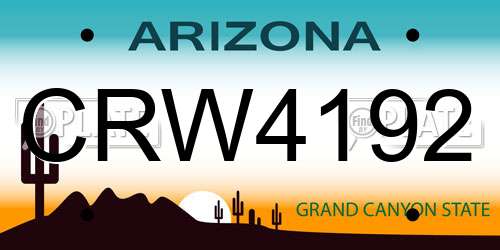 CRW4192 Arizona License Plate