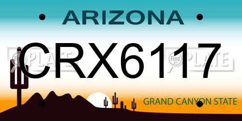 CRX6117 Arizona License Plate