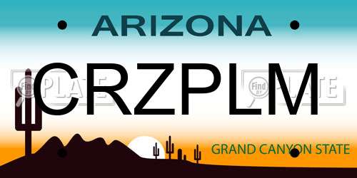 CRZPLM Arizona License Plate