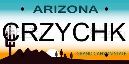 CRZYCHK Arizona License Plate