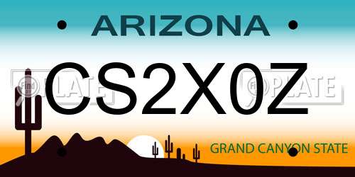 CS2X0Z Arizona License Plate