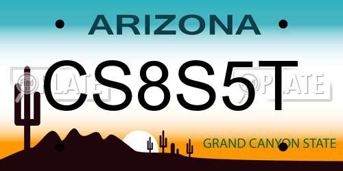 CS8S5T Arizona License Plate
