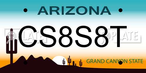CS8S8T Arizona License Plate