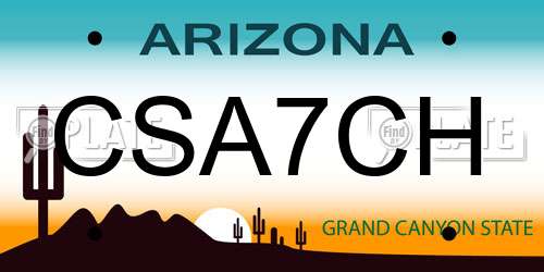 CSA7CH Arizona License Plate