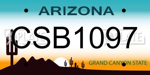 CSB1097 Arizona License Plate