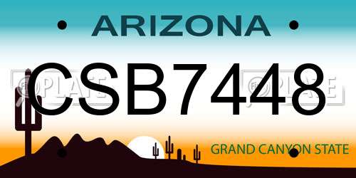 CSB7448 Arizona License Plate