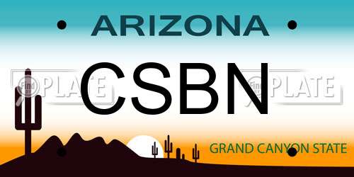 CSBN Arizona License Plate