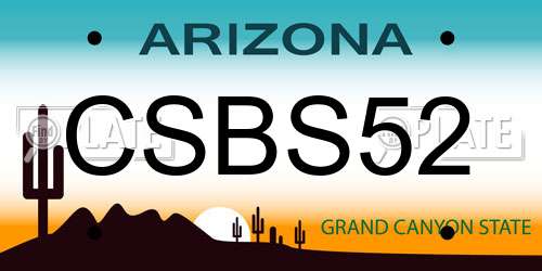 CSBS52 Arizona License Plate