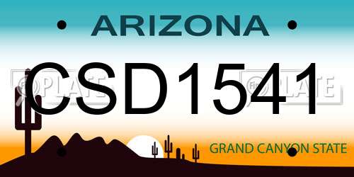 CSD1541 Arizona License Plate