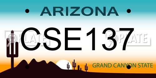 CSE137 Arizona License Plate