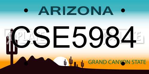 CSE5984 Arizona License Plate