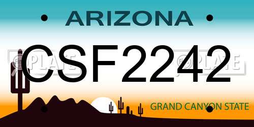 CSF2242 Arizona License Plate