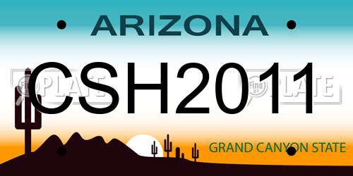 CSH2011 Arizona License Plate