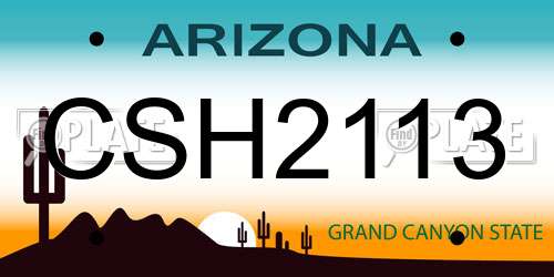 CSH2113 Arizona License Plate
