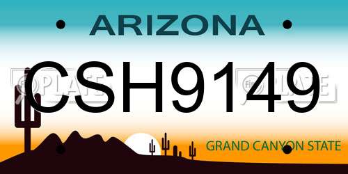CSH9149 Arizona License Plate