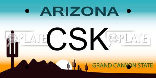 CSK Arizona License Plate