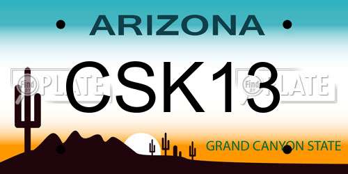 CSK13 Arizona License Plate