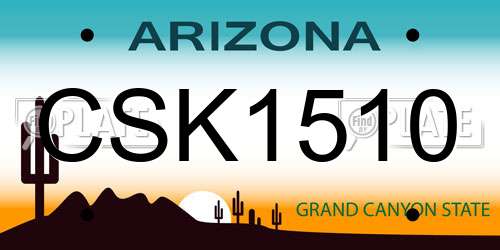 CSK1510 Arizona License Plate
