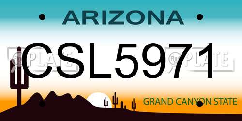 CSL5971 Arizona License Plate