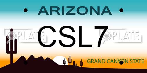 CSL7 Arizona License Plate