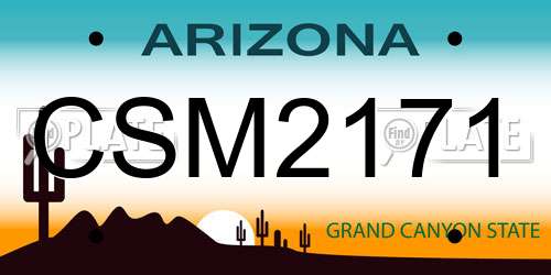 CSM2171 Arizona License Plate