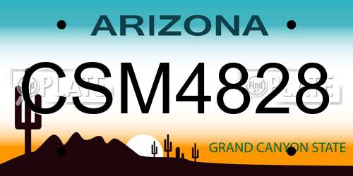 CSM4828 Arizona License Plate