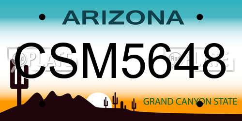 CSM5648 Arizona License Plate
