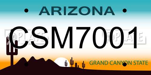 CSM7001 Arizona License Plate
