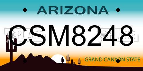 CSM8248 Arizona License Plate