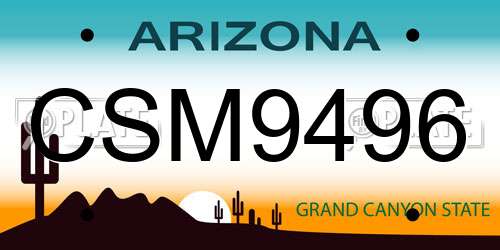 CSM9496 Arizona License Plate