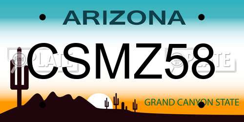 CSMZ58 Arizona License Plate