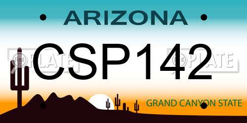 CSP142 Arizona License Plate