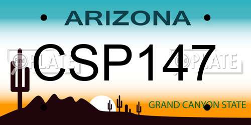 CSP147 Arizona License Plate