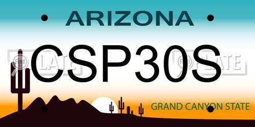 CSP30S Arizona License Plate