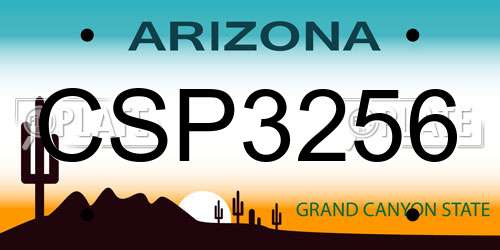 CSP3256 Arizona License Plate