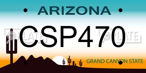 CSP470 Arizona License Plate