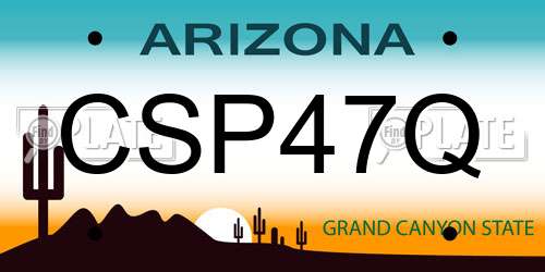 CSP47Q Arizona License Plate
