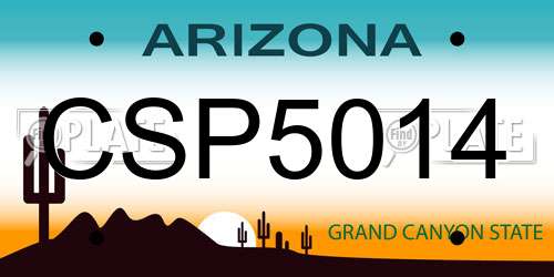 CSP5014 Arizona License Plate