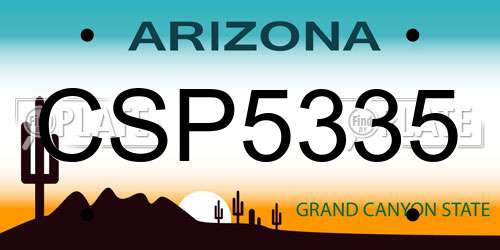 CSP5335 Arizona License Plate