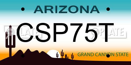 CSP75T Arizona License Plate