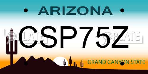 CSP75Z Arizona License Plate